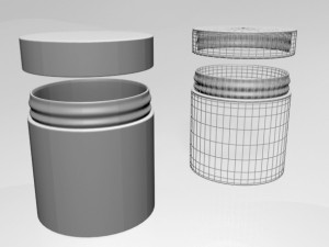 moisturizing cream bottle 01 Modelo 3D