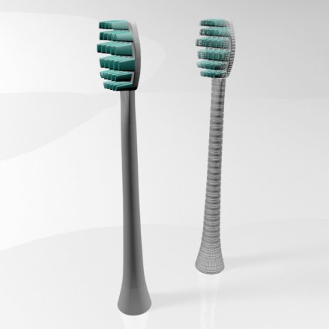 tooth brush head 01 3Dモデル .c4d .max .obj .3ds .fbx .stl .blend 