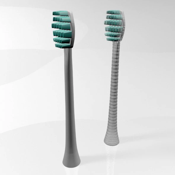 Tooth brush head 01 3D Model .c4d .max .obj .3ds .fbx .stl .blend
