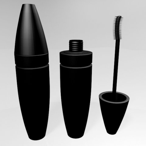 False lash effect mascara 02 3D Model .c4d .max .obj .3ds .fbx .stl .blend 