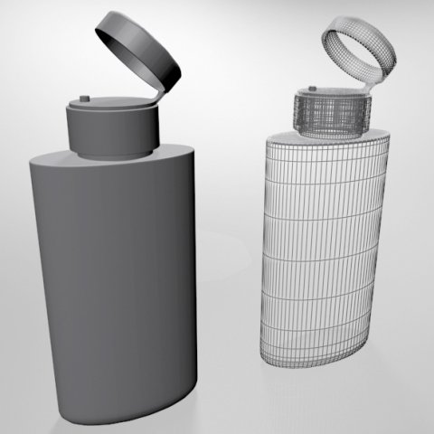 hair perfector bottle 01 3D Model .c4d .max .obj .3ds .fbx .stl .blend 