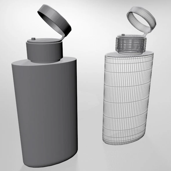 Hair perfector bottle 01 3D Model .c4d .max .obj .3ds .fbx .stl .blend 