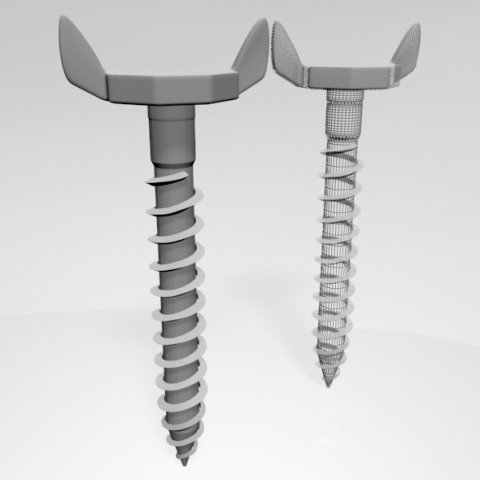 drywall screw 10 3D Model .c4d .max .obj .3ds .fbx .stl .blend 