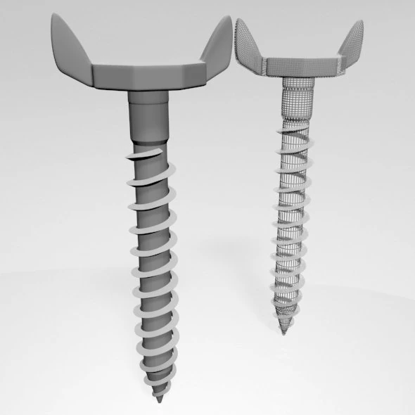 Drywall screw 10 3D Model .c4d .max .obj .3ds .fbx .stl .blend 