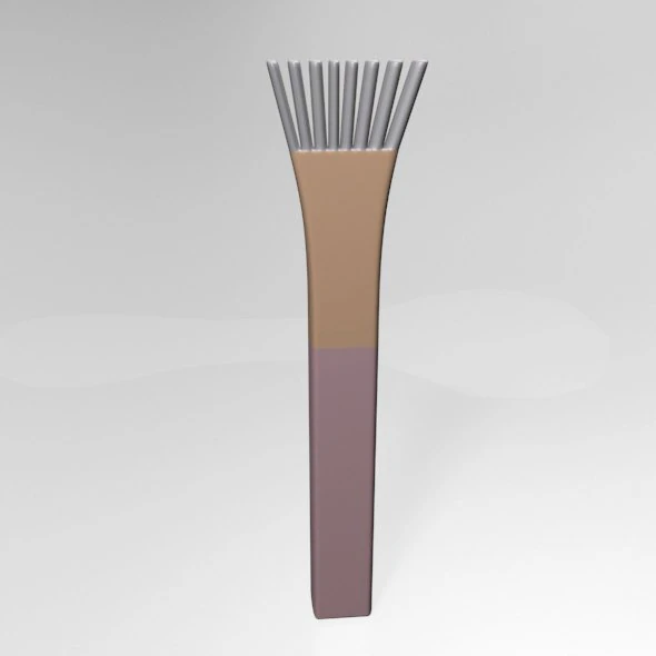 Face mask brush 01 3D Model .c4d .max .obj .3ds .fbx .stl .blend 