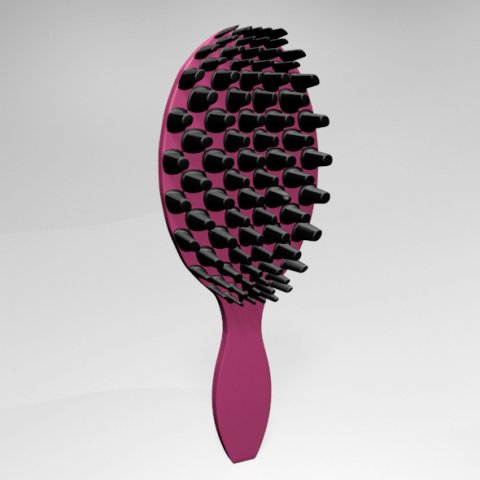Hair brush 02 3D Model .c4d .max .obj .3ds .fbx .stl .blend 