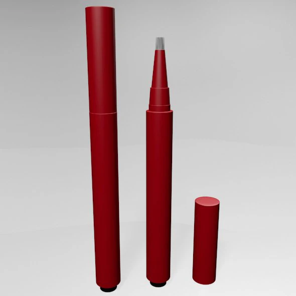 Teeth whitening pen 01 3D Model .c4d .max .obj .3ds .fbx .stl .blend 