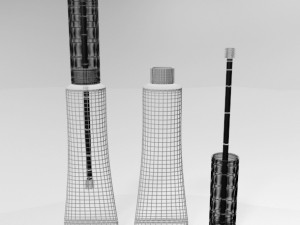 brow glue tube 01 3D Model