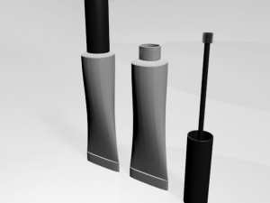 brow glue tube 01 3D Model