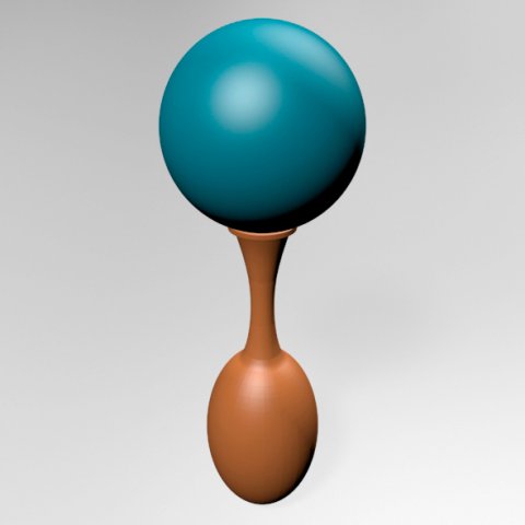 rattle and rock maracas 01 3D Model .c4d .max .obj .3ds .fbx .stl .blend 