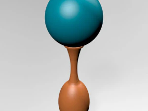 딸랑이와 바위 마라카스 01 3D 모델