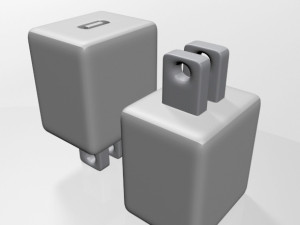 usb-c power adapter 01 3D Model