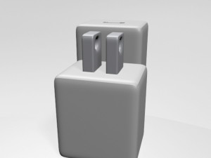 usb-c power adapter 01 3D Model