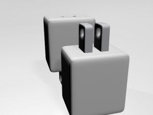 usb-c power adapter 01 3D Model