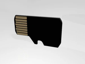 Micro sd card 01 3D Model