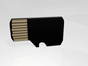 Micro sd card 01 3D Model