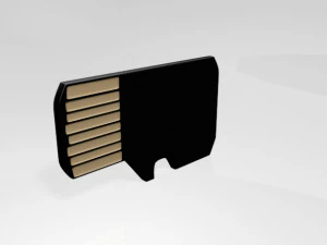Micro sd card 01 3D Model
