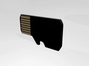 Micro sd card 01 3D Model