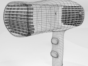 hair dryer 01 3D Model