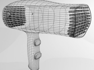 hair dryer 01 3D Model