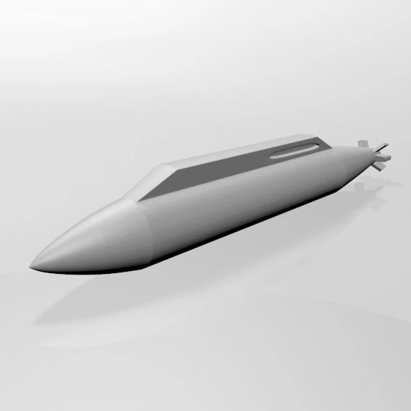 Missile 04 3D Model .c4d .max .obj .3ds .fbx .stl .blend 