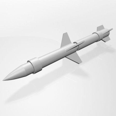 missile 08 Model 3D .c4d .max .obj .3ds .fbx .stl .blend 