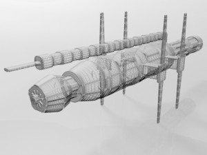 Space station 01 3D मॉडल