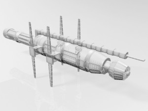 Space station 01 3D मॉडल