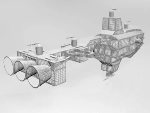 Space cruiser 01 3D Model