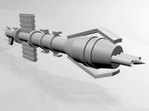 penghancur ruang angkasa 01 Model 3D