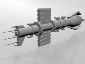 penghancur ruang angkasa 01 Model 3D