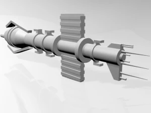 penghancur ruang angkasa 01 Model 3D