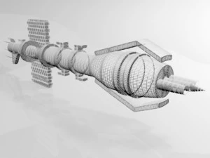 penghancur ruang angkasa 01 Model 3D