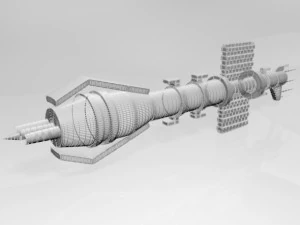 penghancur ruang angkasa 01 Model 3D