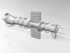 penghancur ruang angkasa 01 Model 3D