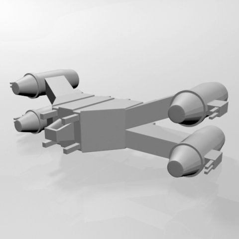 Space fighter 01 3D Model .c4d .max .obj .3ds .fbx .stl .blend 