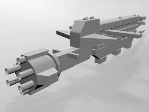 космический разрушитель 02 3D Модель