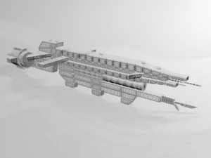 космический разрушитель 02 3D Модель