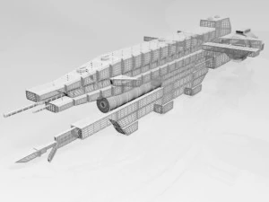 космический разрушитель 02 3D Модель