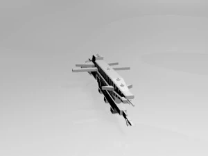 космический разрушитель 02 3D Модель