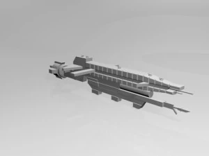 космический разрушитель 02 3D Модель