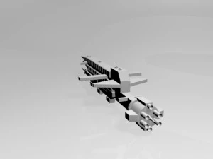 космический разрушитель 02 3D Модель