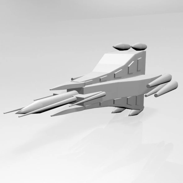 Space fighter 03 3D Model .c4d .max .obj .3ds .fbx .stl .blend