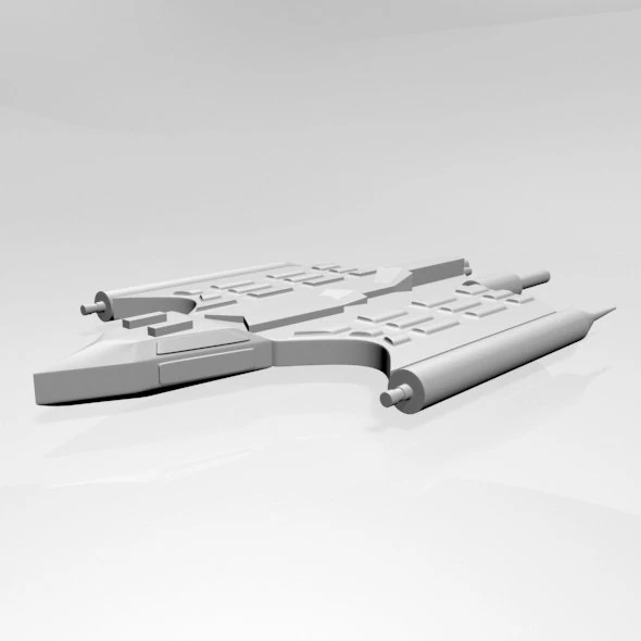 Space destroyer 03 3D Model .c4d .max .obj .3ds .fbx .stl .blend 