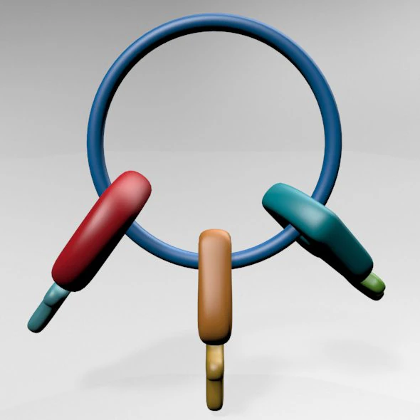 teether keys 01 3D Model .c4d .max .obj .3ds .fbx .stl .blend