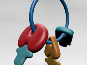 teether keys 01 Model 3D