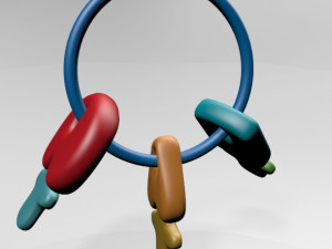 teether keys 01 Model 3D