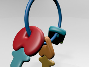 teether keys 01 Model 3D