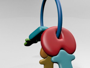 teether keys 01 Model 3D