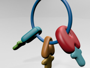 teether keys 01 Model 3D